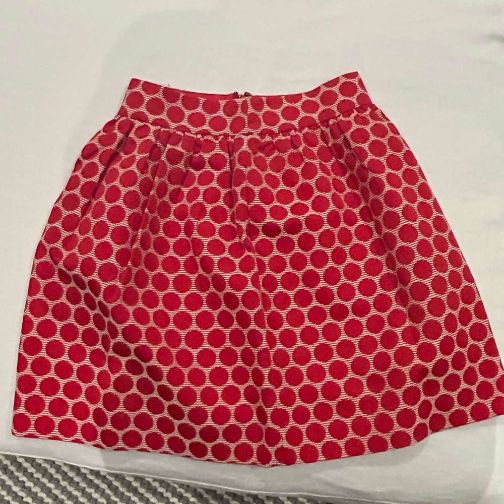 Kate Spade Red and White Polka Dot Skirt